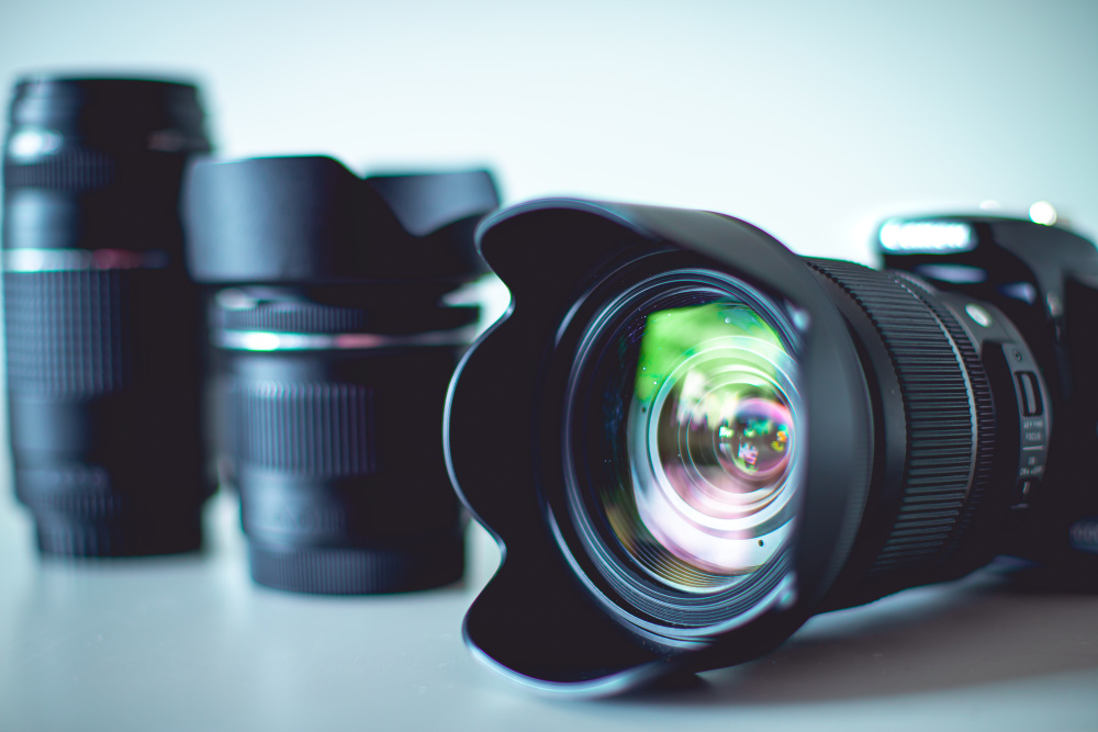 closeup digital camera with lenses